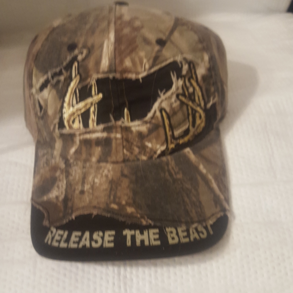 RELEASE THE BEAST CAMO BALL CAP NEW
